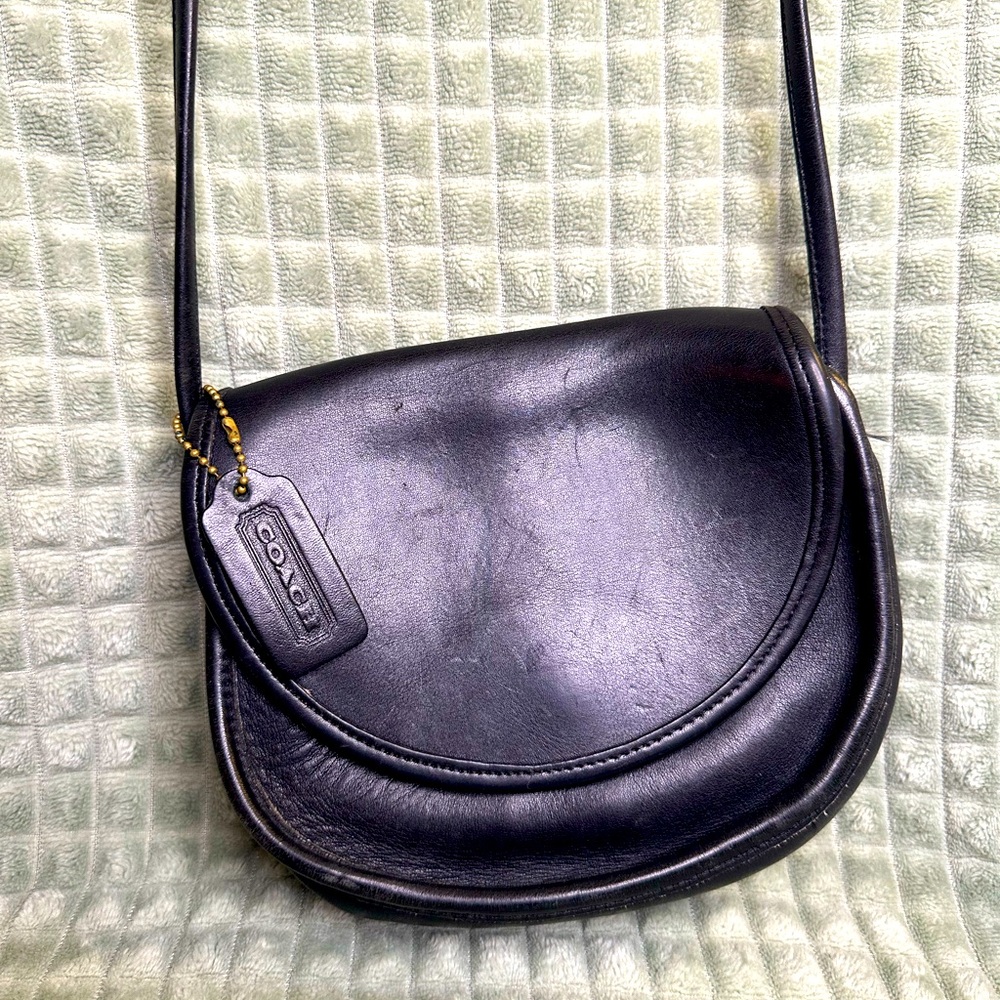 RARE Vintage Black Coach Casey 9923 Mini Crossbody Bag y2k 90s Purse